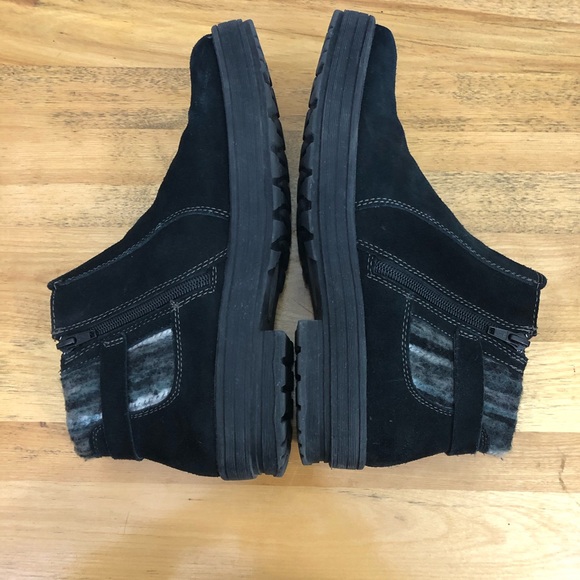 Earth Origins Black Suede Leather Ankle Boot Size 10 - Picture 7 of 16